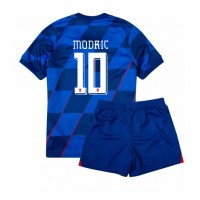 Kroatia Luka Modric #10 Vieras Peliasu Lasten EM-Kisat 2024 Lyhythihainen (+ Lyhyet housut)